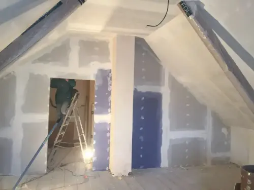 Instalace sádrokartonových podhledů v podkroví v obci Nepomuk